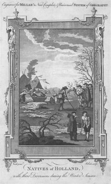 'Natives of Holland. With their diversions during the Winter Season. Golfing.', c1782. Creator: Roberts.