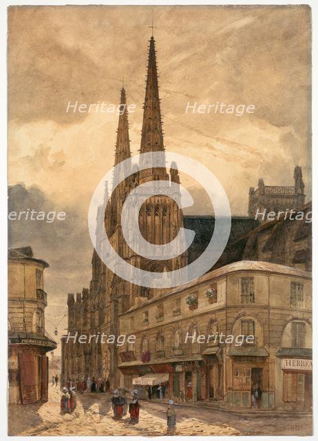 Cathédrale Sainte-André de Bordeaux, 1832. Creator: Adrien Dauzats (French, 1804-1868).