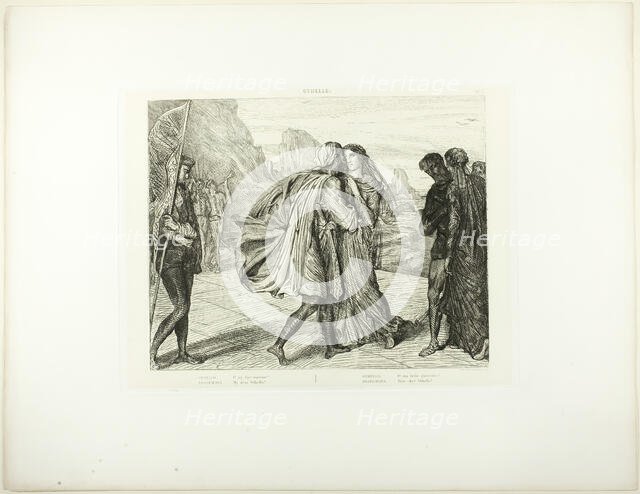 O My Fair Warrior!, plate five from Othello, 1844. Creator: Theodore Chasseriau.