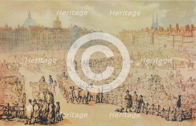 View of Smithfield Market, London, 1810. Artist: Unknown.