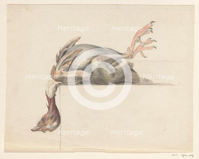 Plucked bird, hanging down with the head, 1775-1833. Creator: Jean Bernard.