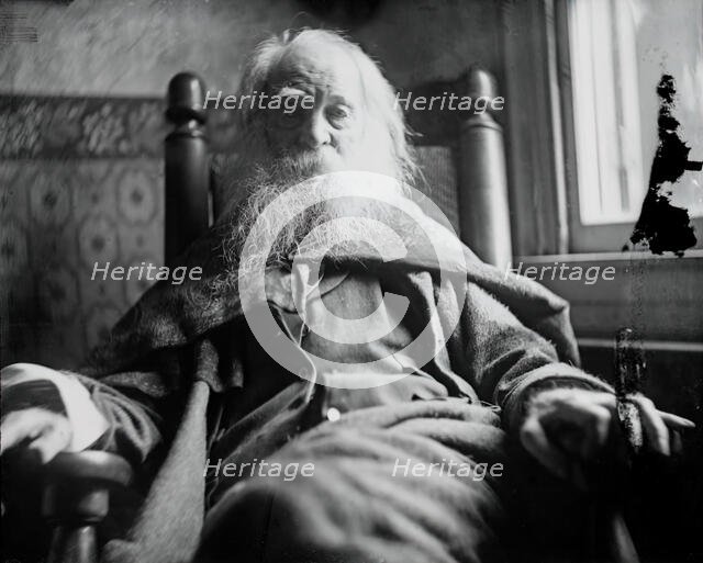Walt Whitman in Camden, N.J., c. 1891. Creator: Thomas Eakins.