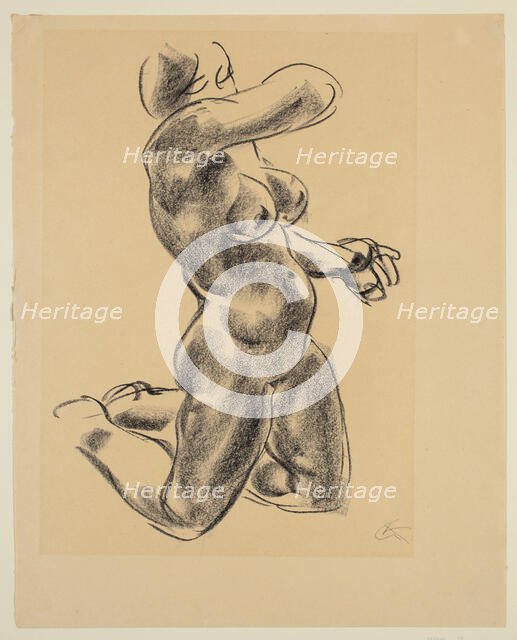 Kneeling Female Nude, between 1929 and 1934. Creator: George Kolbe.