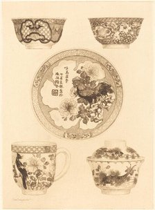 Five Pieces of China. Creator: Jules-Ferdinand Jacquemart.