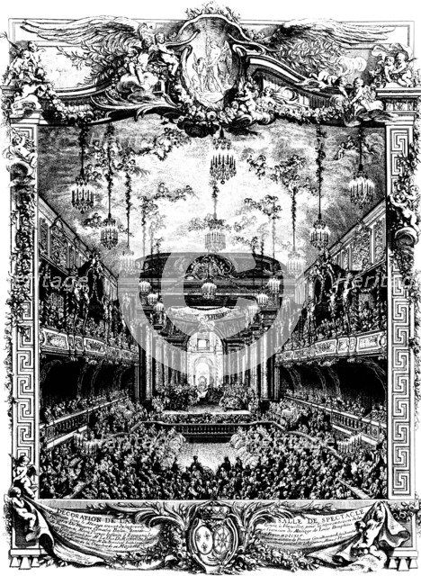 Decoration of a hall in Versailles, France, 1745.  Artist: Charles Nicolas Cochin