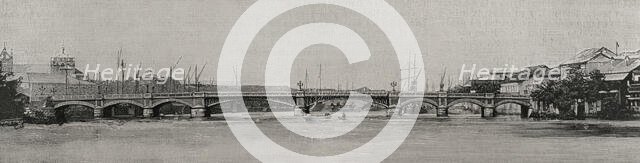 Bridge of Spain over the Pasig River, Manila, Philippines, 1898. Creator: Unknown.