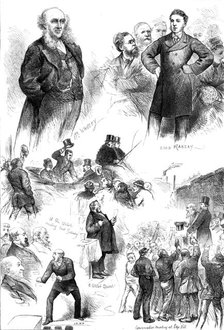 Liverpool Election sketches, 1880. Creator: Unknown.