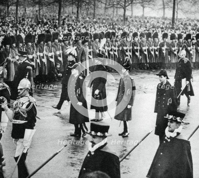 The Duke of York in King George V's funeral procession, 1936, (1937). Artist: Unknown