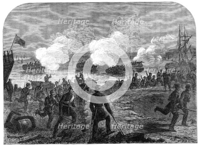 Night attack of the Kent Artillery Volunteers in Ore Creek, near Faversham, 1864. Creator: Unknown.
