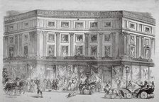 Mercers' shop, Regent Circus, Westminster, London, c1850. Artist: H Leighton