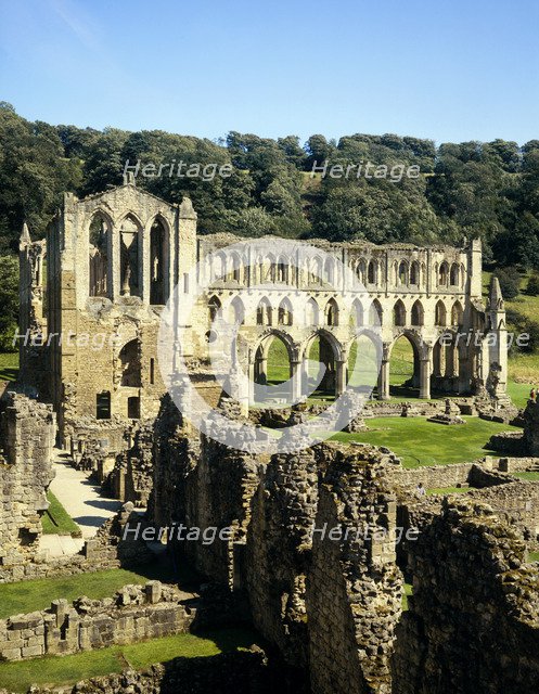 The ruins of Rievaulx Abbey, North Yorkshire, 1988. Artist: Paul Highnam