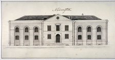 Elevation of the Sessions House on Newington Causeway, Southwark, London, c1825. Artist: Anon