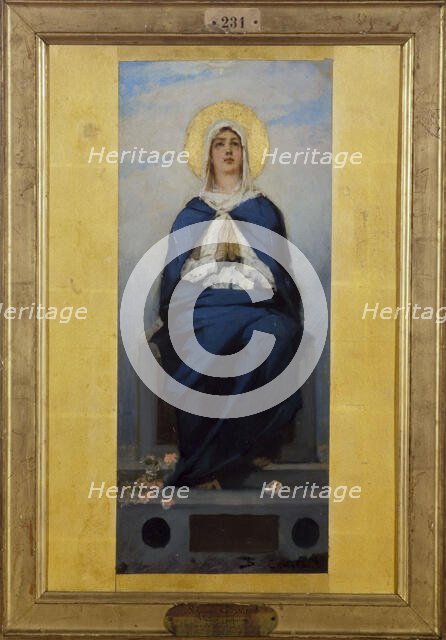 Esquisse pour l'église de Clichy-la-Garenne : L'Immaculée Conception, 1874. Creator: Jean Joseph Benjamin Constant.