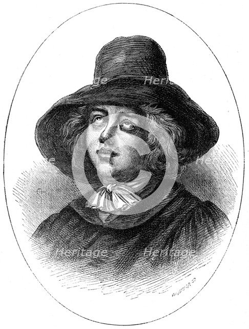 George Fox, founder of the Quakers, 17th century (c1880).Artist: Whymper