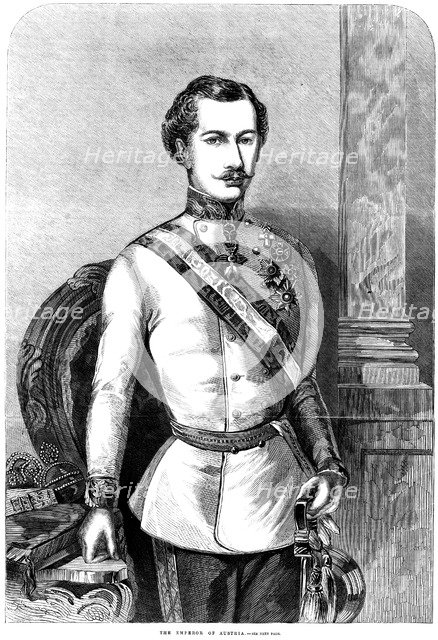 Franz Joseph I, Emperor of Austria, 1859. Artist: Unknown