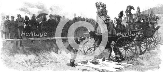 ''The Australian Derby: The Race for the Melbourne Cup; In the Carriage Paddock--An Exciting Finish  Creator: Unknown.