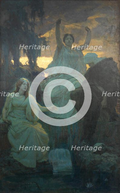 The Norns, 1895. Creator: Delug, Alois (1859-1930).