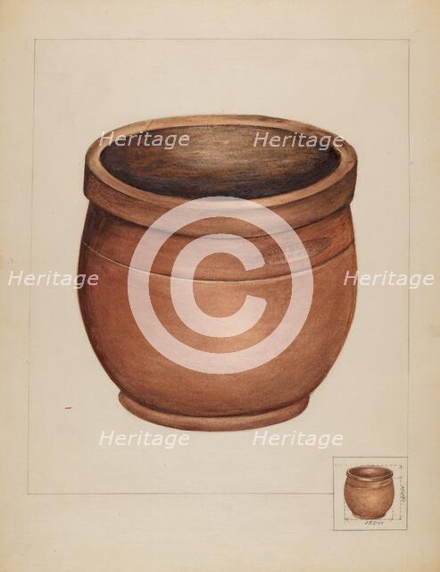 Earthenware Pot, 1936. Creator: Anna Aloisi.