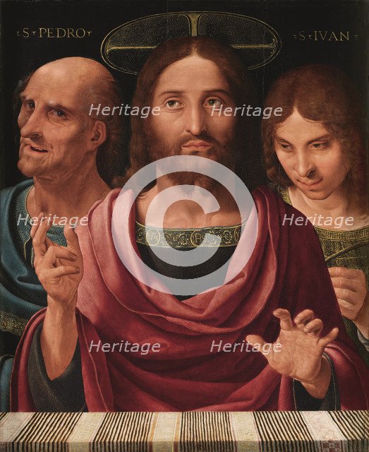 Salvator Mundi between Saints Peter and John, ca 1507.
