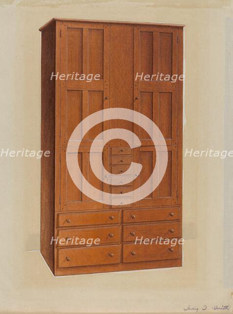 Cabinet, c. 1937. Creator: Irving I. Smith.