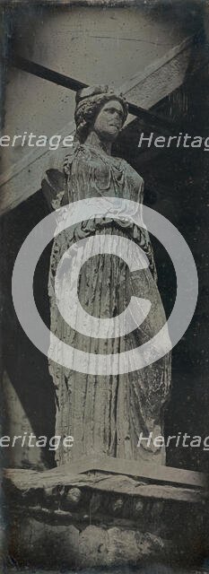 Caryatid, Erechtheion, Athens, 1842. Creator: Joseph Philibert Girault De Prangey.