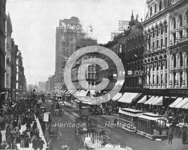 State Street, Chicago, Illinois, USA, c1900.  Creator: Unknown.
