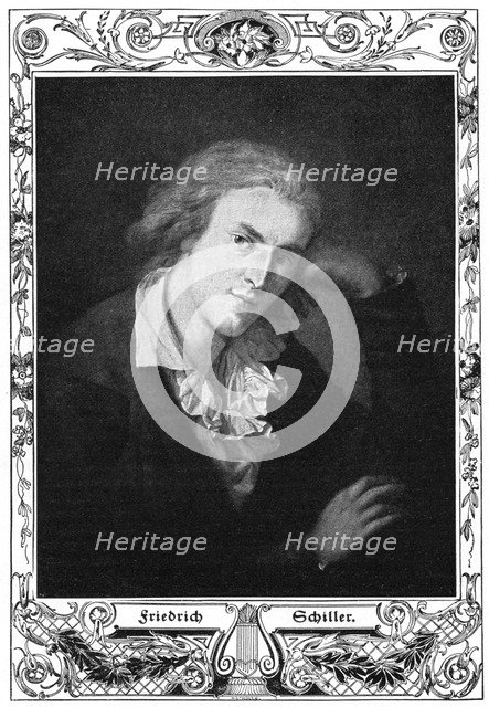 Friedrich Schiller, German poet, philosopher, historian, and dramatist, (1900). Artist: Unknown