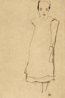 Standing girl, 1911. Creator: Schiele, Egon (1890-1918)