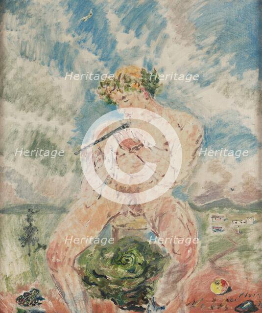 Figure with flute, 1935. Creator: De Pisis, Filippo (1896-1956).