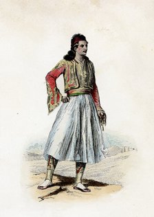 Mavromichalis Demetrius, Prince of Greece, engraving from 1870.