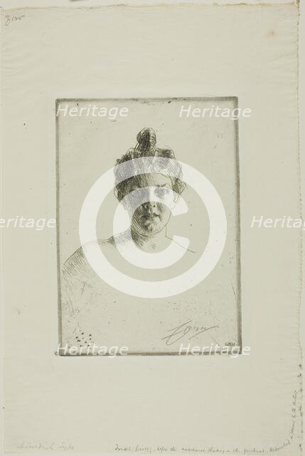 Mrs. Runeberg, 1900. Creator: Anders Leonard Zorn.