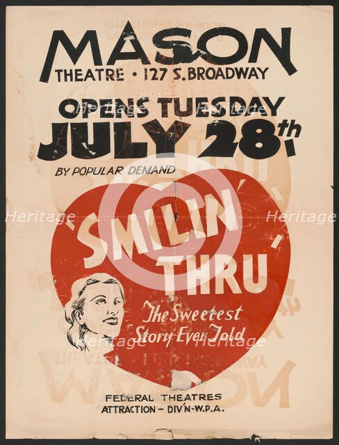 Smilin Thru, Los Angeles, 1936. Creator: Unknown.