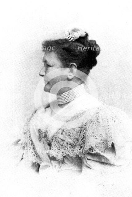 The Seventieth Birthday of the King of Saxony: the Queen of Saxony, 1898. Creator: Mayer.