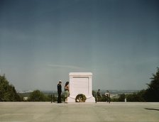 Sailor and girl at the Tomb of the Unknown Soldier, Washington, D.C. , 1943. Creator: John Collier.