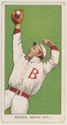 Becker, Boston, National League, from the White Border series (T206) for the American T..., 1909-11. Creator: American Tobacco Company.