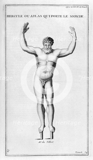 'Hercules who carries the world', 1757. Artist: Bernard de Montfaucon