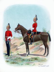 Dragoon guards, 1915.Artist: LE Buckell