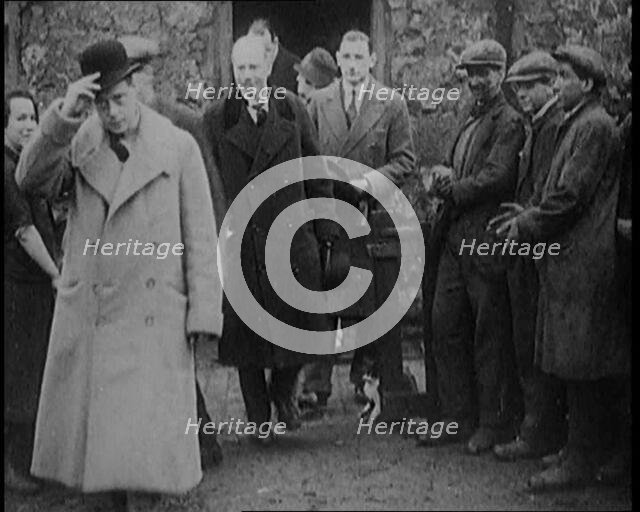 Prince Edward, Prince of Wales Leaving a Working Class Home in the North of England, 1929. Creator: British Pathe Ltd.