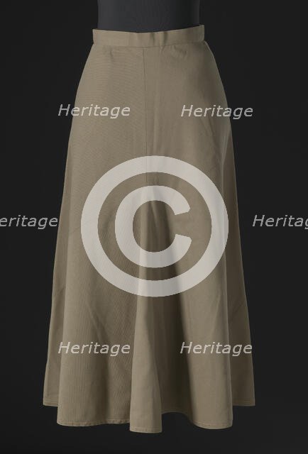 Taupe wool skirt designed by Arthur McGee, mid 20th-late 20th century. Creator: Arthur McGee.