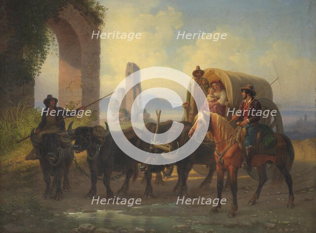 Travellers by Aqua Claudia, early 19th century. Creator: Alexander Lauréus.