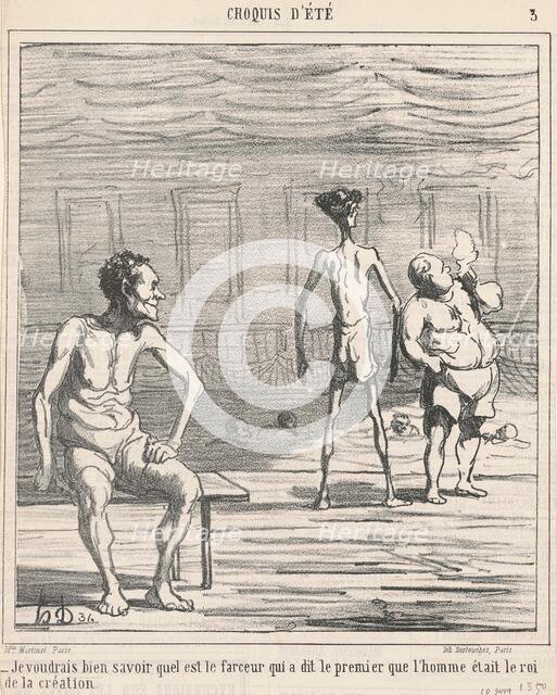 Je voudrais bien savoir quel est ..., 19th century. Creator: Honore Daumier.