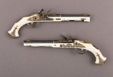 Pair of Flintlock Pistols of Empress Catherine the Great..., Russian, Saint Petersburg, 1786. Creator: Johan Adolph Grecke.