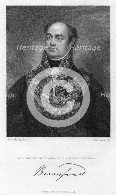 William Beresford, 1st Viscount Beresford, British soldier and politician, 1830.Artist: Peltro William Tomkins