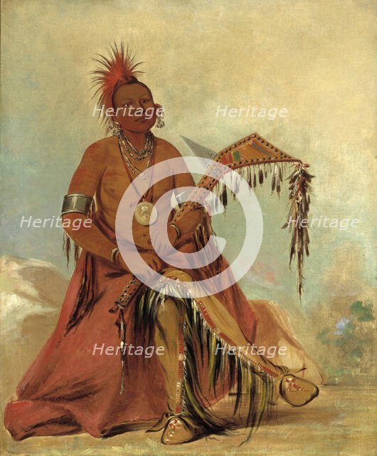 Cler-mónt, First Chief of the Tribe, 1834. Creator: George Catlin.
