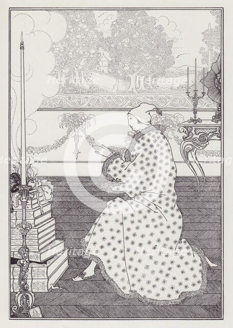 The Baron's Prayer, 1895-1896. Creator: Aubrey Beardsley.