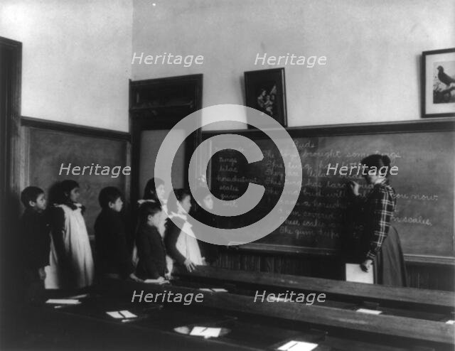 Carlisle Indian School, Carlisle, Pa. Classroom scene, 1901. Creator: Frances Benjamin Johnston.
