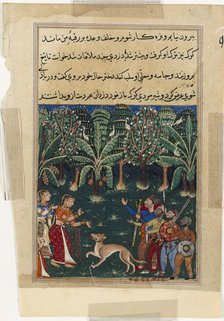 Page from Tales of a Parrot (Tuti-nama): Twelfth night: The merchant’s daughter..., c. 1560. Creator: Unknown.