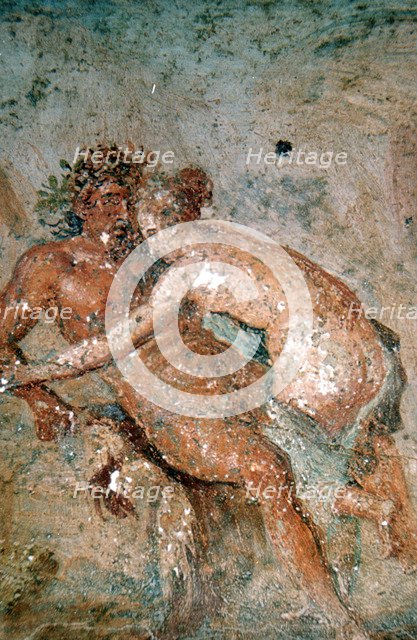 Erotic mural, Pompeii, Italy. Creator: Unknown.