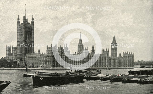 'The Houses of Parliament', (c1897). Artist: E&S Woodbury.