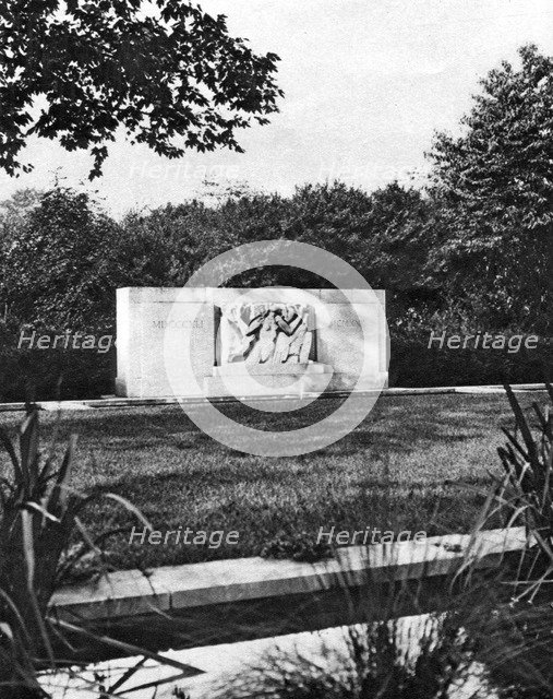 Hyde Park Bird Sanctuary and Hudson Memorial, London, 1926-1927. Artist: McLeish